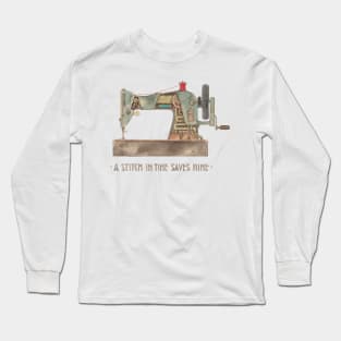 Steampunk Sewing Machine Long Sleeve T-Shirt